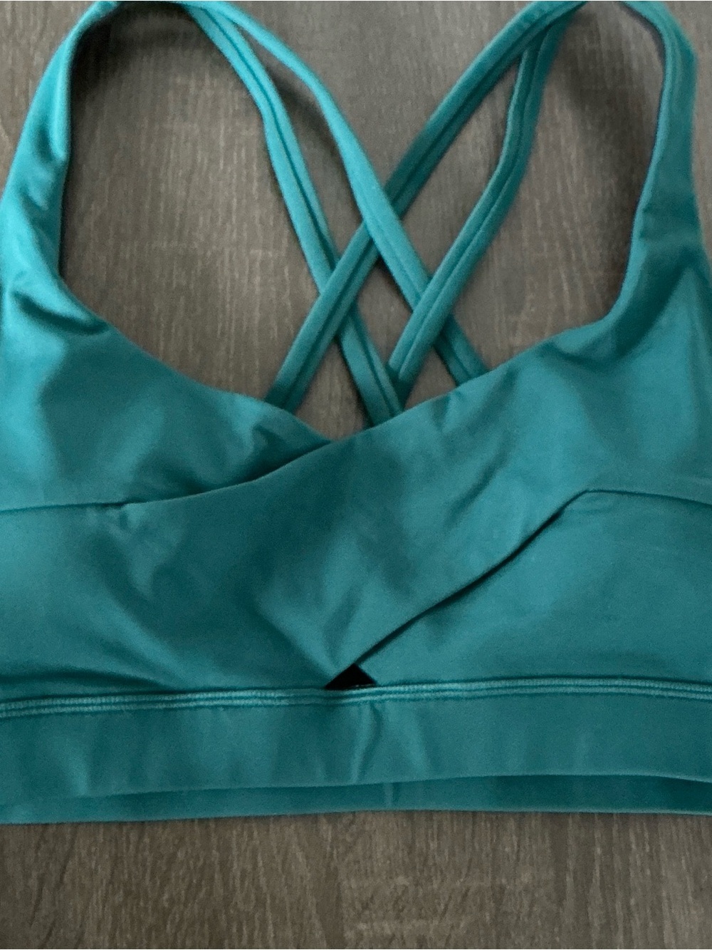 lululemon Teal Wrap Energy Bra Sz 10